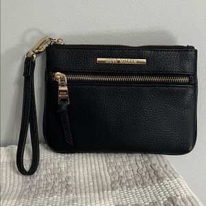 Steve Madden Black and Gold Wristlet Clutch